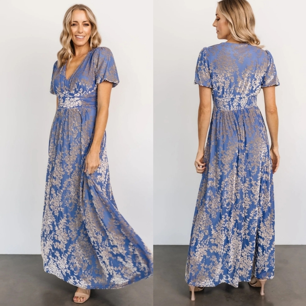 NWT Baltic Born Size 1X Leslie Velvet Maxi Dress